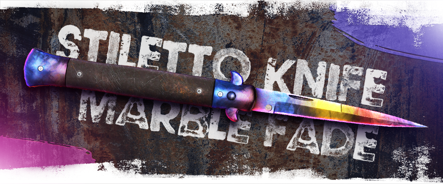 Stiletto Knife Marble Fade