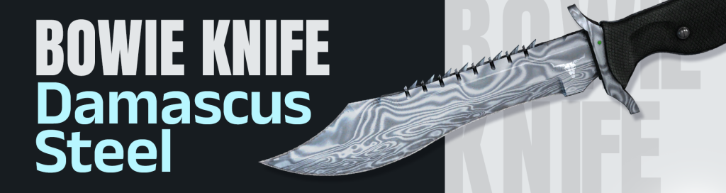 Bowie Knife Damascus Steel