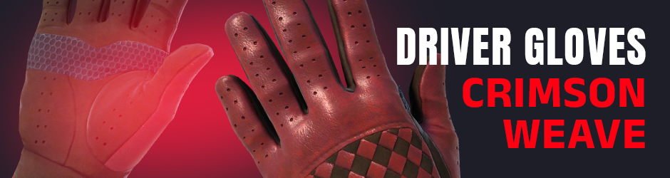 Driver Gloves Crimson Weave