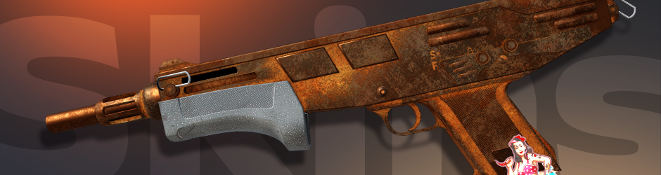 MAG-7 | Rust Coat, a CS2 highest float skin, featuring heavy rust damage and creative sticker placement