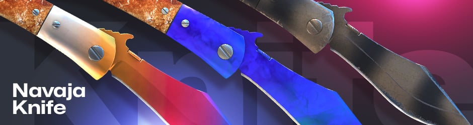 Navaja Knife, a small folding blade from all CS2/CS:GO knives, great for affordable skin options