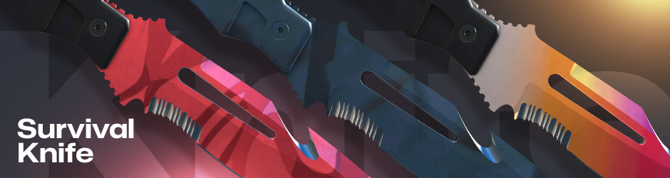 CS2/CS:GO Survival Knife, built tough with a rugged look among all CS2/CS:GO knives