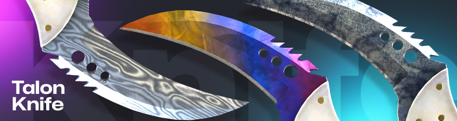 Talon Knife in CS2/CS:GO, a fierce curved blade and strong pick among best knife types CS2/CS:GO