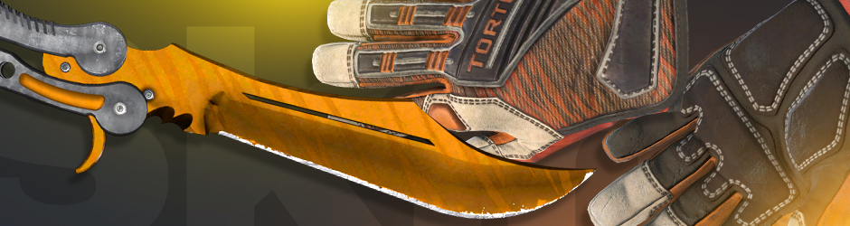 A combination of Butterfly Knife Tiger Tooth and Specialist Gloves Tiger Strike