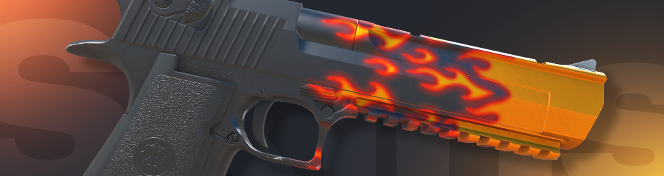 Desert Eagle | Blaze with fiery orange flames on the barrel, iconic orange CS2 skin