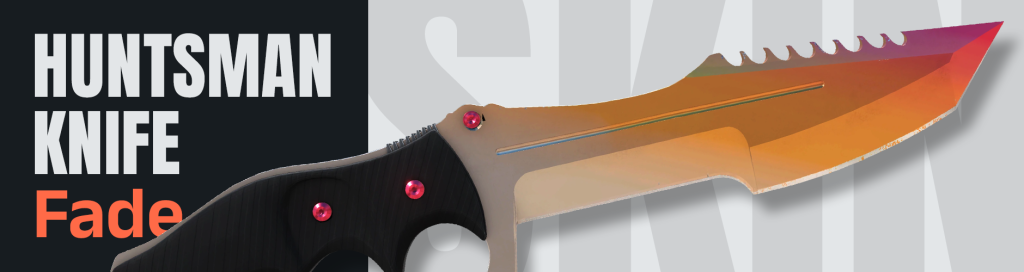 With its classic gradient color scheme, the Huntsman Knife Fade in CS2 provides a smooth transition of colors that makes it a popular choice among players