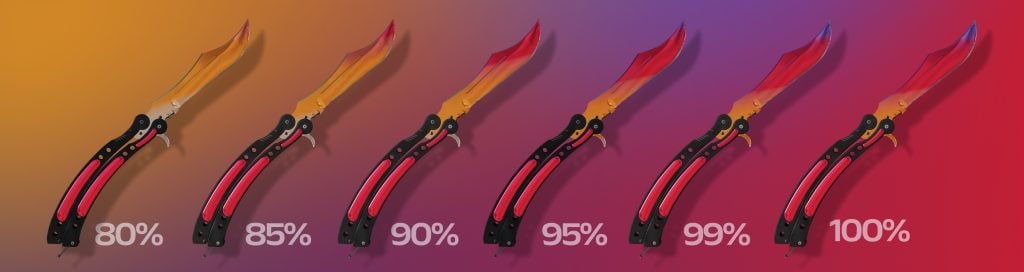Fade Percentage & Pattern Seeds of Butterfly Knife Fade