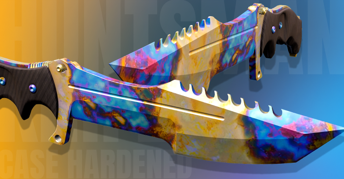 Huntsman Knife Case Hardened Patterns, Blue Gems & Rare Seeds (medium)