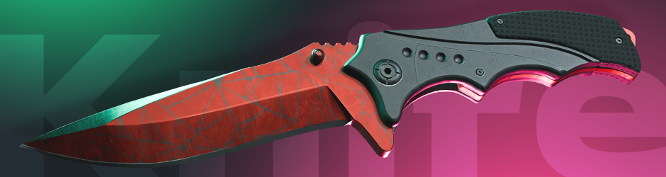 Nomad Knife Crimson Web in CS2 with red base and black spider web pattern — a classic choice for Nomad knife CS2 fans and traders checking Nomad knife CS2 price