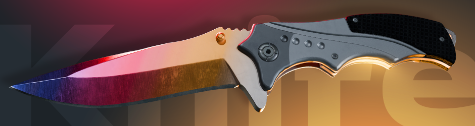 Nomad Knife Fade in CS2 with smooth gradient color transition — popular among all Nomad knife skins for its vibrant finish